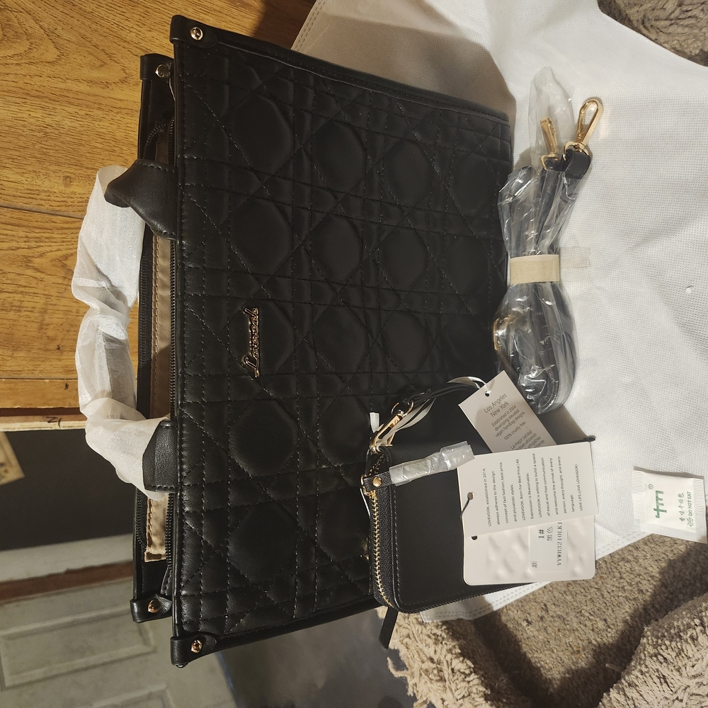 Black Quilted Women's Bag